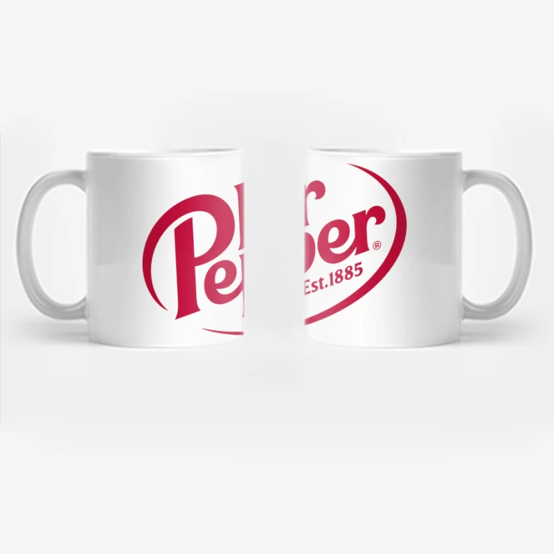 Dr Pepper Classic Red Logo Design - Established 1885 Coffee Mug