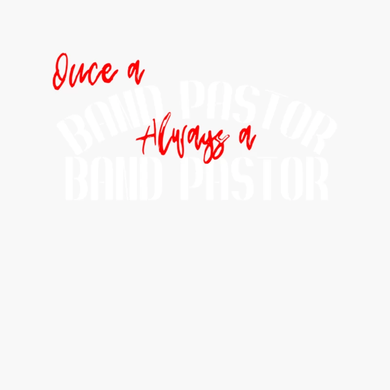 Red Calligraphic Text: Once and Always Cotton Tote Bag