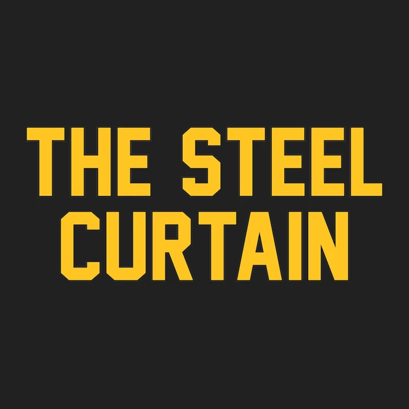 Bold Yellow Typography: The Steel Curtain Bucket Hat