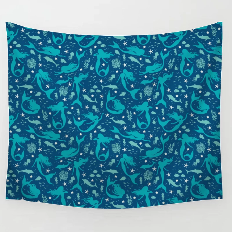 Dive into Whimsy: Enchanting Mermaid Adventure Tapestry