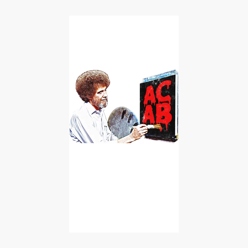 Bob Ross ACAB Meme iPhone Case