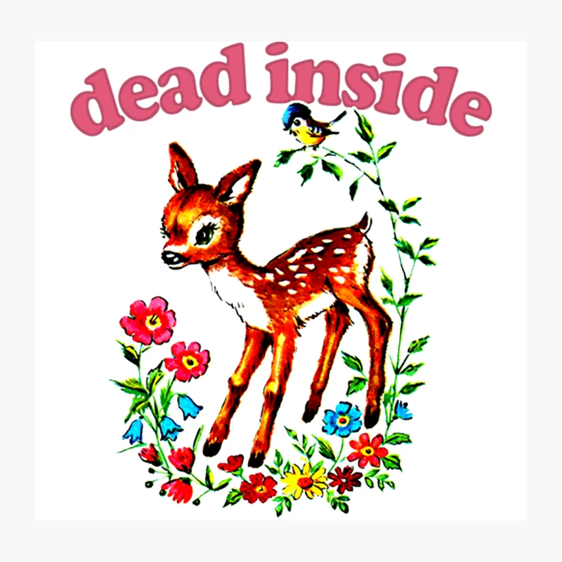 Dead Inside  Existentialist Meme Design Throw Pillow