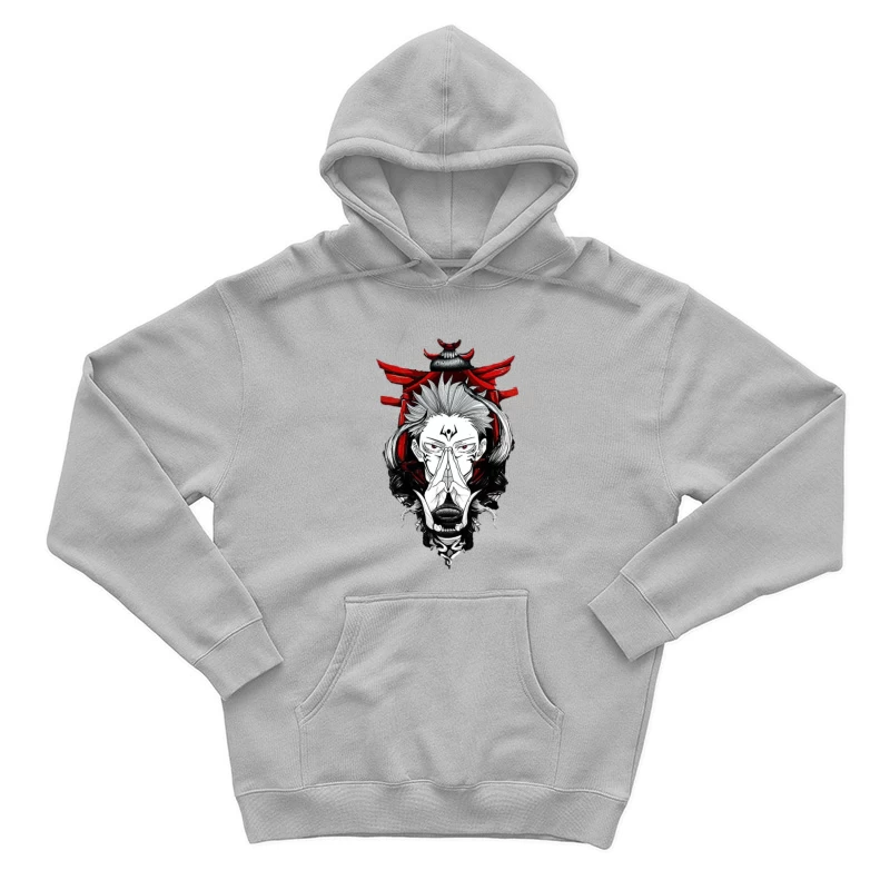 Dämonisches Samurai-Porträt Herren Pullover Hoodie