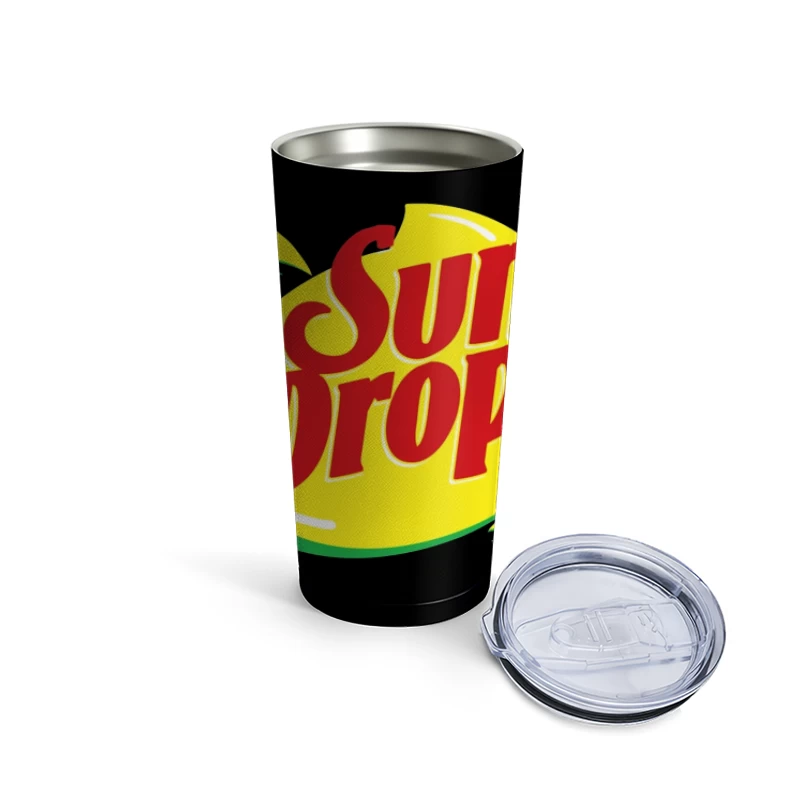 Sun Drop Soda Brand Vintage Logo Design Travel Mug