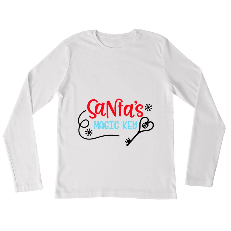 Clé magique du Père Noël Femme Manches Longues T-Shirt
