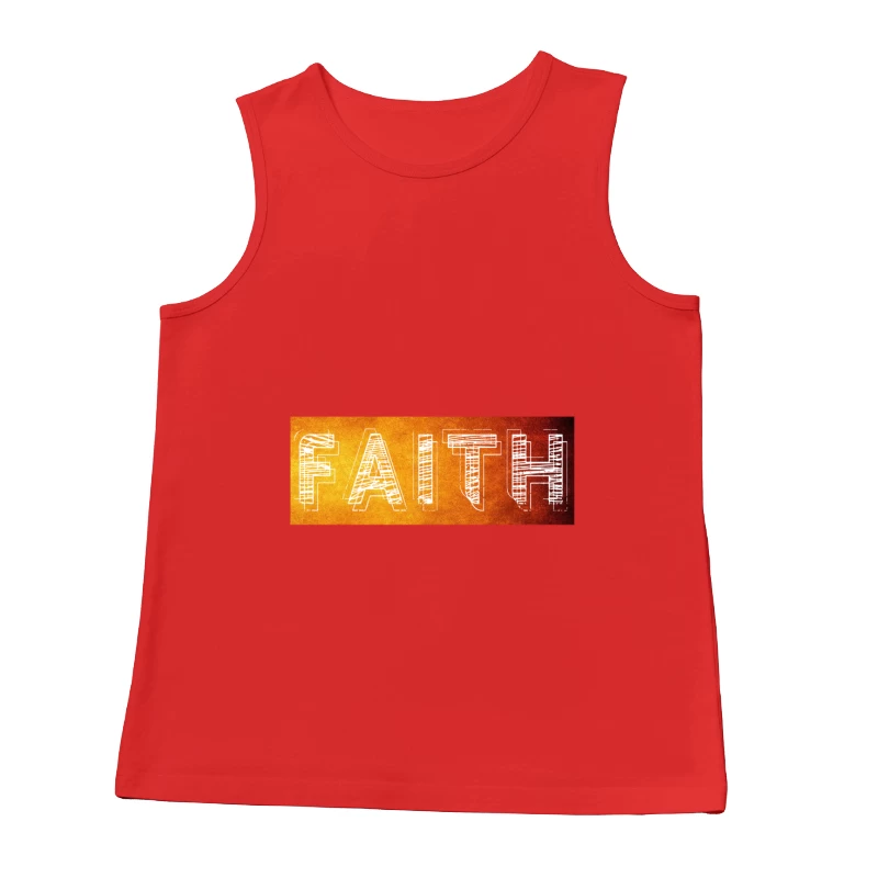 Inspirational Typography of Faith Male Tank Top