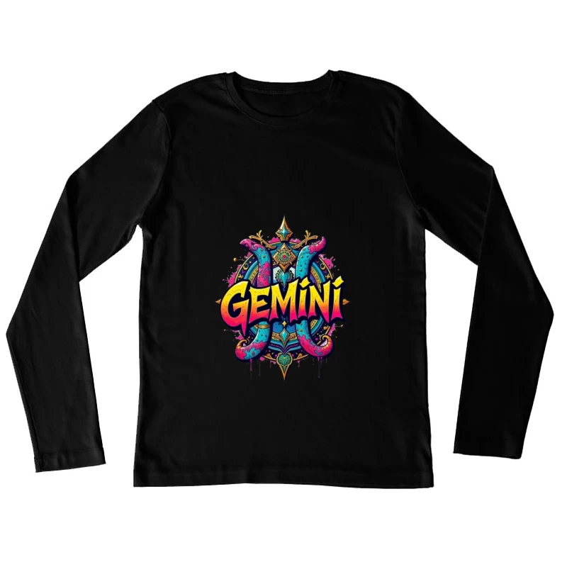 Gemini Zodiac Art Female Long Sleeve T-Shirt