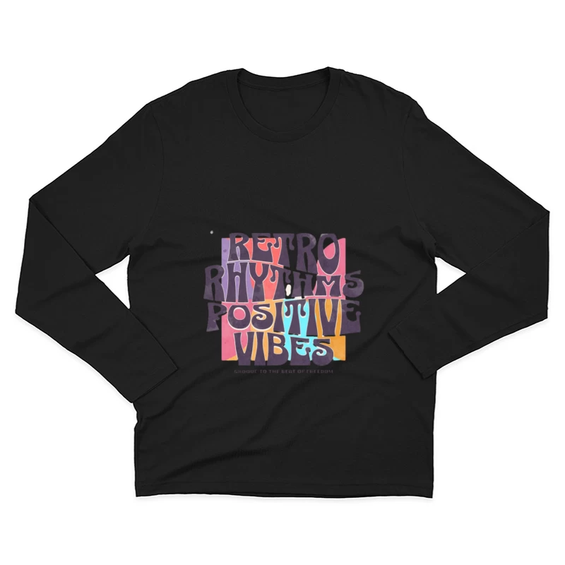 Retro Rhythmen und Positive Vibes Herren Langarm T-Shirt