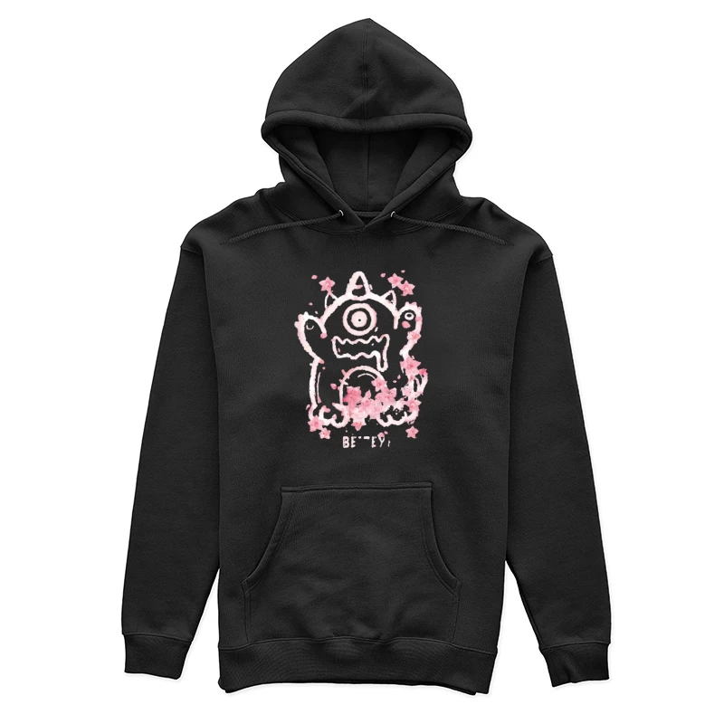Monster mit Blumen und Schriftzug Damen Pullover Hoodie