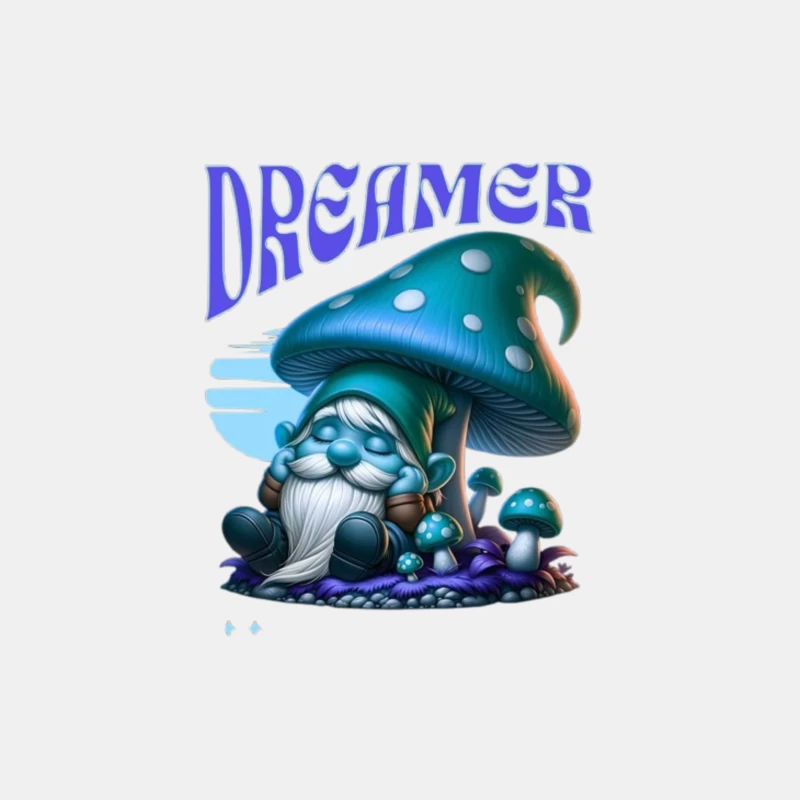 Dreaming Blue Gnome Under Magic Mushroom Male Tank Top