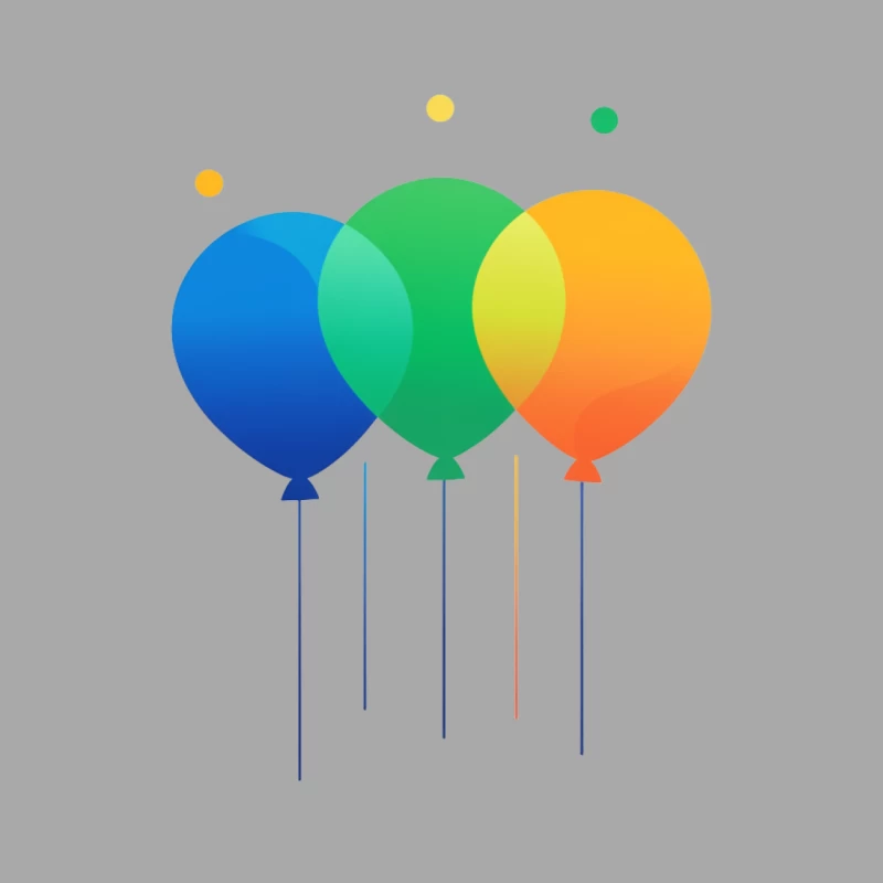 Colorful Overlapping Balloons: A Vibrant Celebration Graphic Female Pullover Hoodie