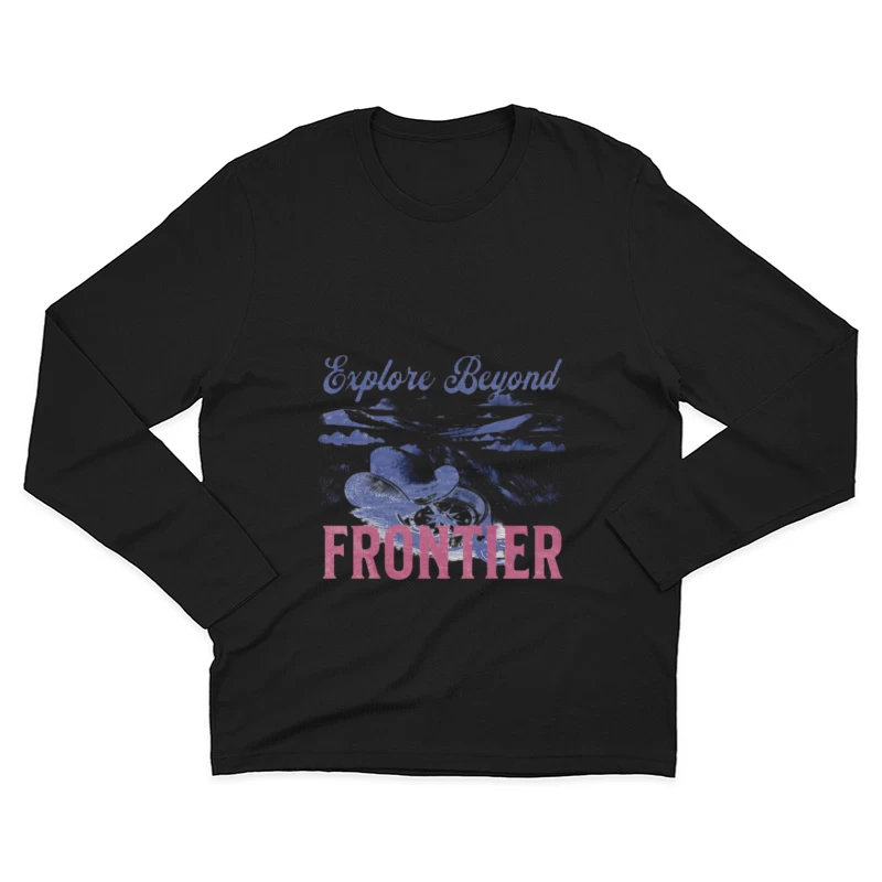 Erkunde die Wildnis jenseits der Grenze Herren Langarm T-Shirt