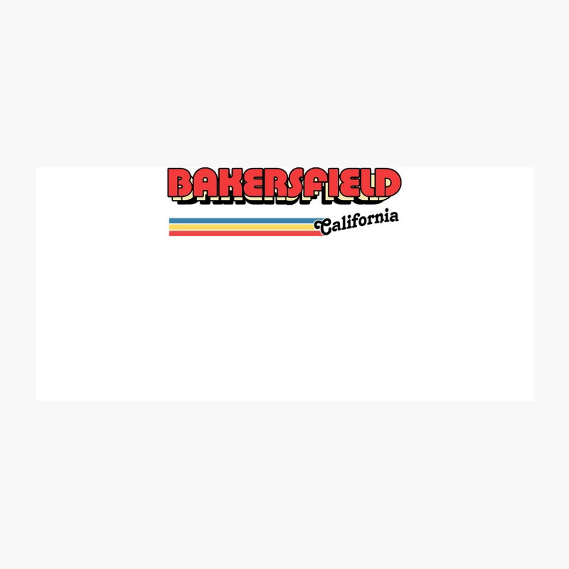 Bakersfield, CA  Retro Typography Design Coffee Mug