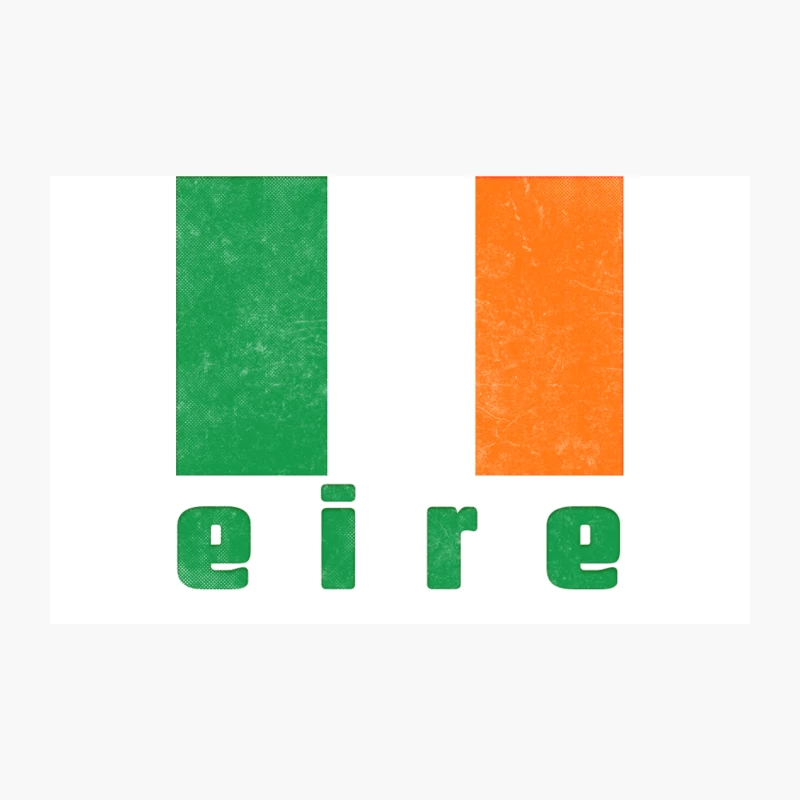 Eire  Irish Flag Retro Style Design Travel Mug