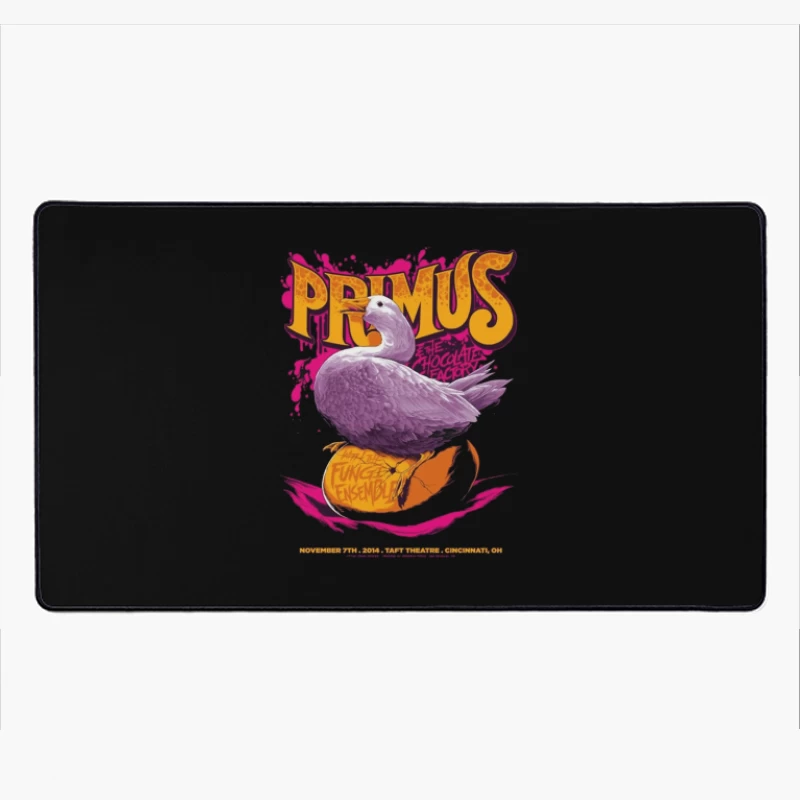 Primus Rock Band Concert Poster with Purple Duck Design Desk Mat