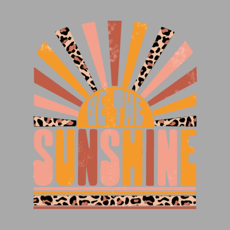 Sei der Sonnenschein mit Leopardenmuster Herren Pullover Hoodie
