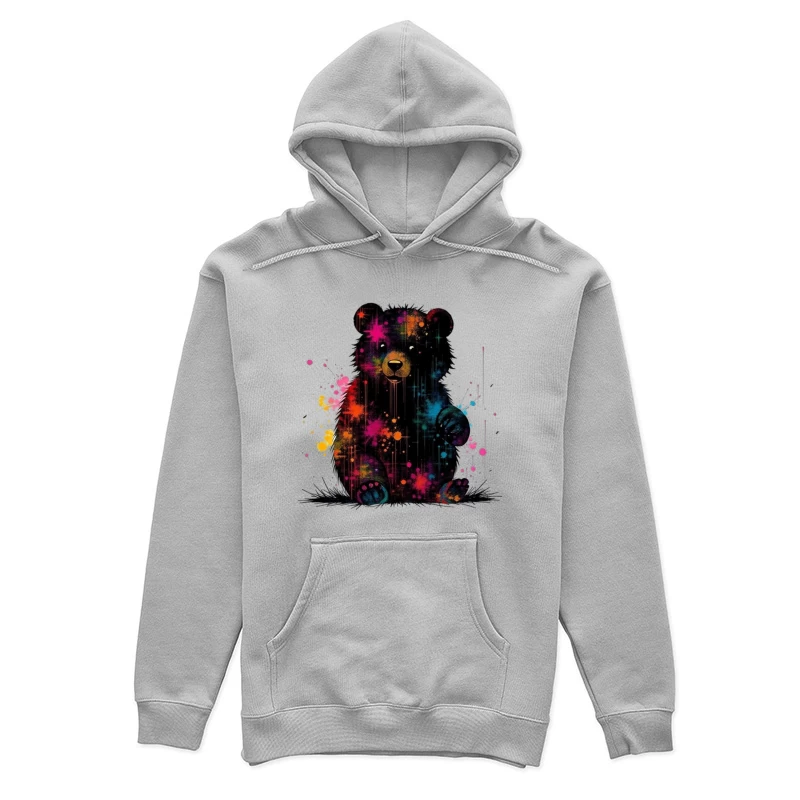 Cosmic Watercolor Teddy Bear Art Female Pullover Hoodie