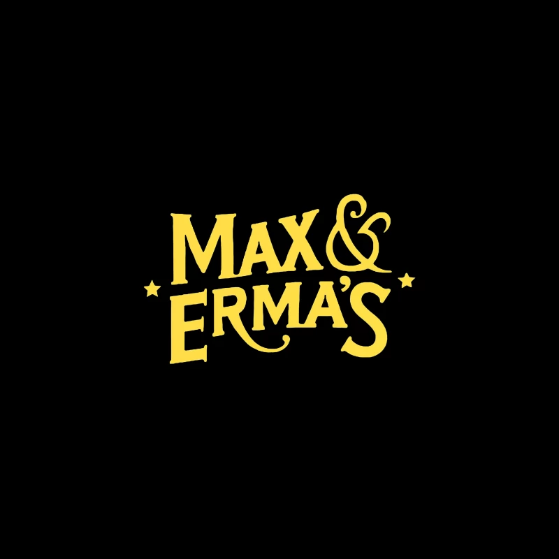 Max & Erma's Yellow Typography Logo Design Coffee Mug