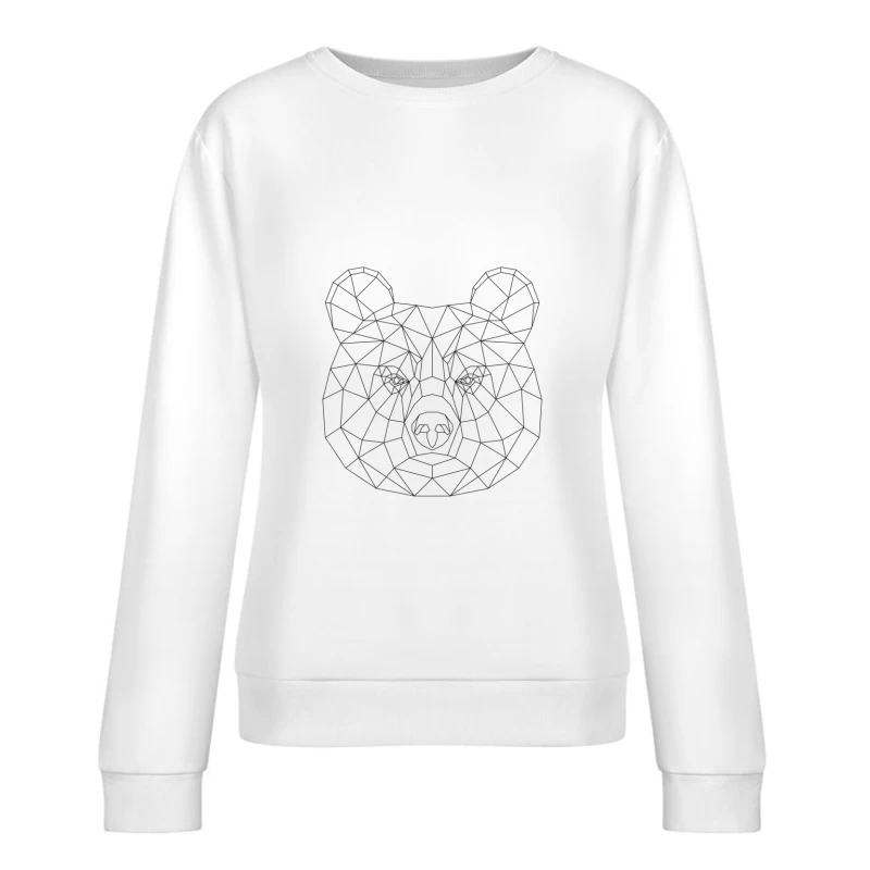 Motif géométrique de tête d'ours Femme Sweat-shirt à enfiler