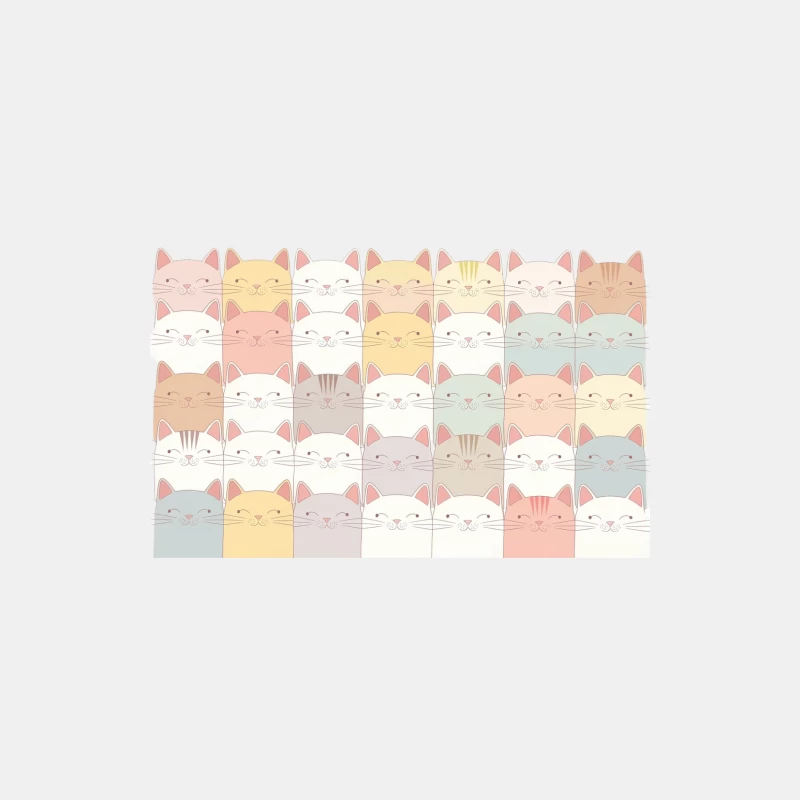 Cute Pastel Cat Pattern Illustration Male Tank Top