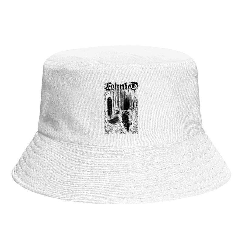 Entombed Left Hand Path Black White Bucket Hat