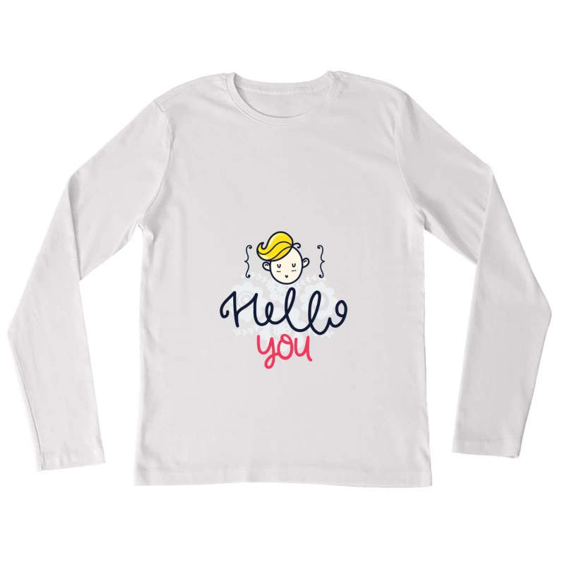 Illustration amicale et florale Femme Manches Longues T-Shirt