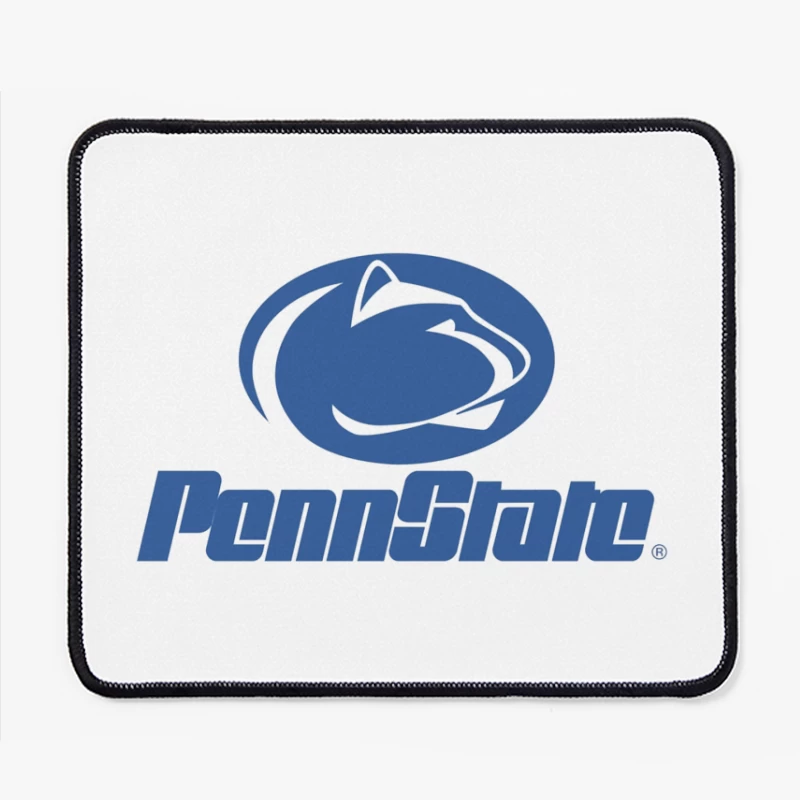 Penn State Nittany Lions Athletic Logo in Blue and White Mouse Pad