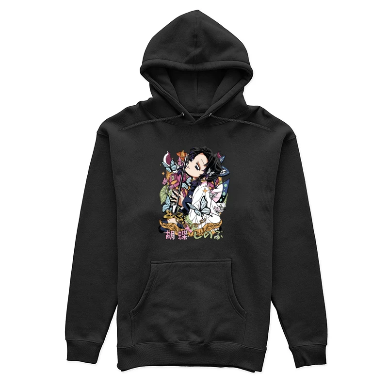 Anime-Charakter mit Schmetterlingen Damen Pullover Hoodie