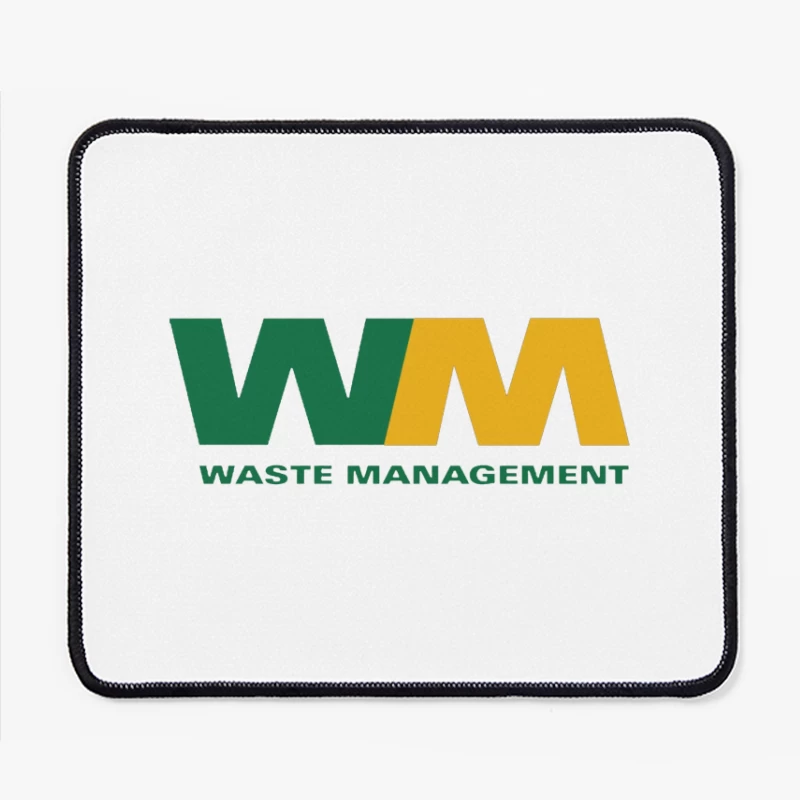 Waste Management (WM) Corporate Logo in Green and Yellow Mouse Pad