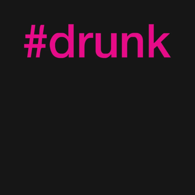 #drunk Hashtag Neon Pink Mouse Pad