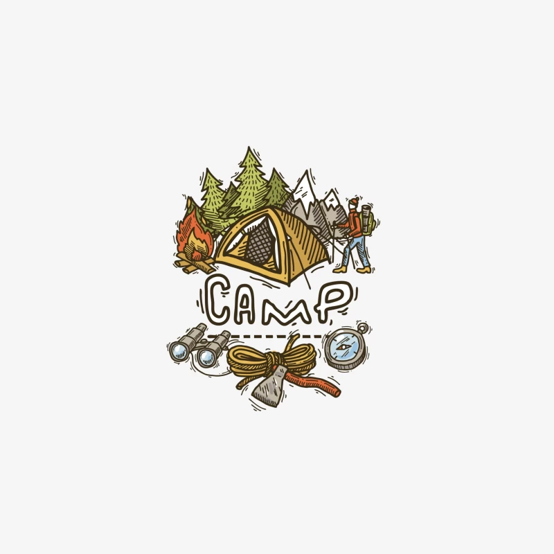 Camping-Abenteuer im Freien Herren Langarm T-Shirt