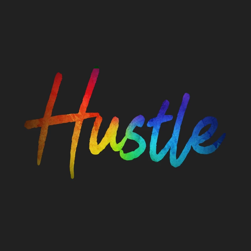 Colorful Hustle Typography Bucket Hat