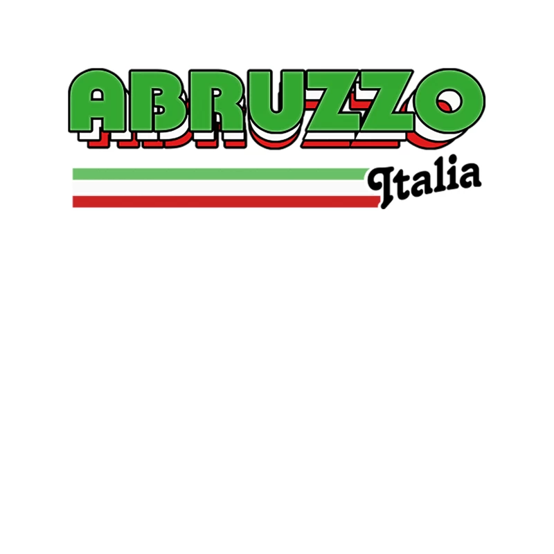 Abruzzo  Italia Typography Region Design Tapestry