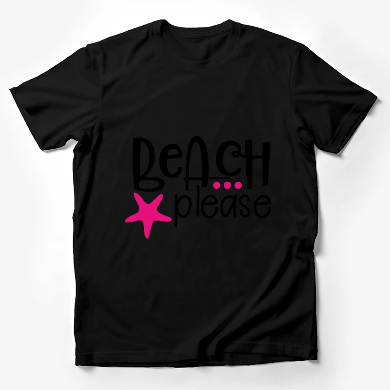 Design ludique 'Beach Please' avec étoile de mer Homme T-Shirt