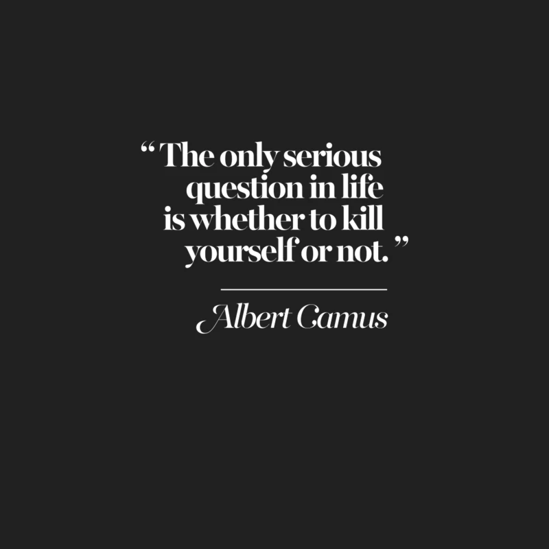 Albert Camus Quote Typography Design Bucket Hat
