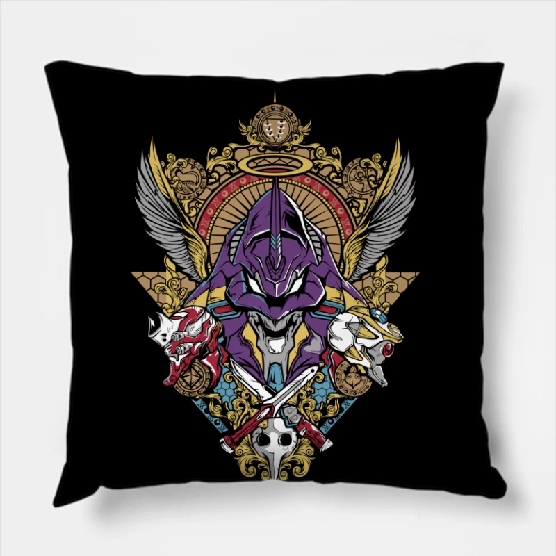 Fantasy Anime Character Illustration Throw Pillow