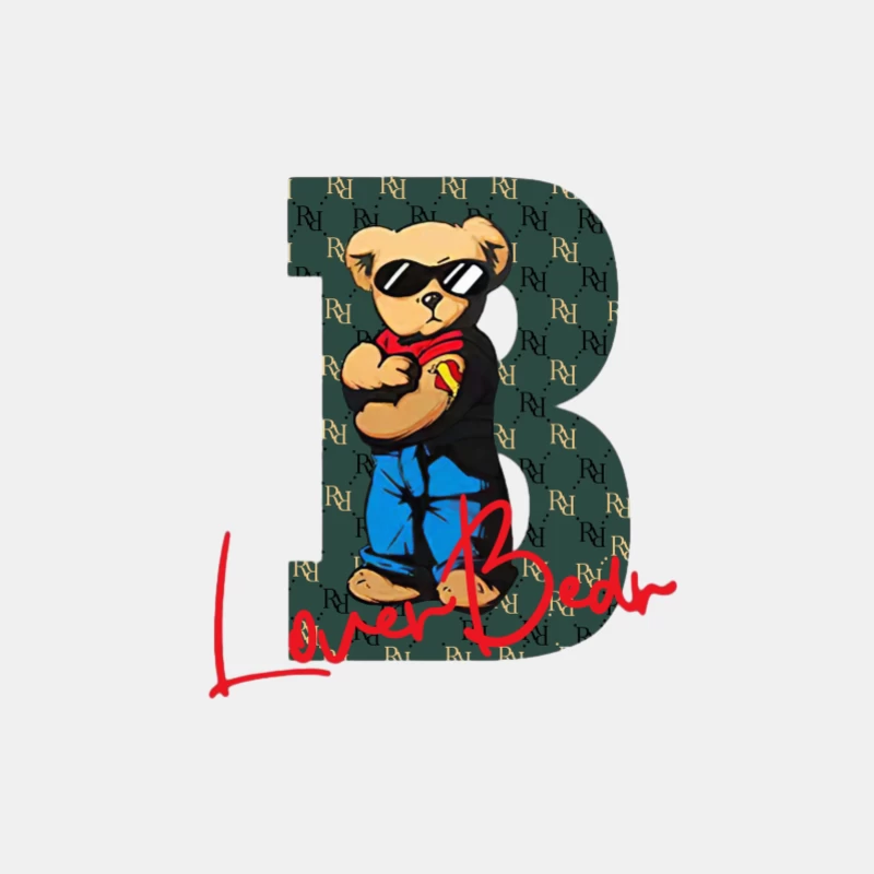 Stilvoller Bär mit Sonnenbrille Herren Tanktops