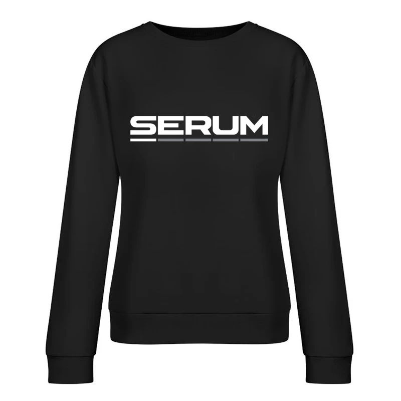 Minimalist Serum Audio Software Logo Design Female Pullover Sweatshirt