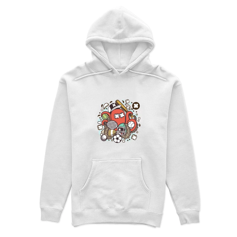 Octopus sportif avec balles et équipement Femme Sweat à capuche