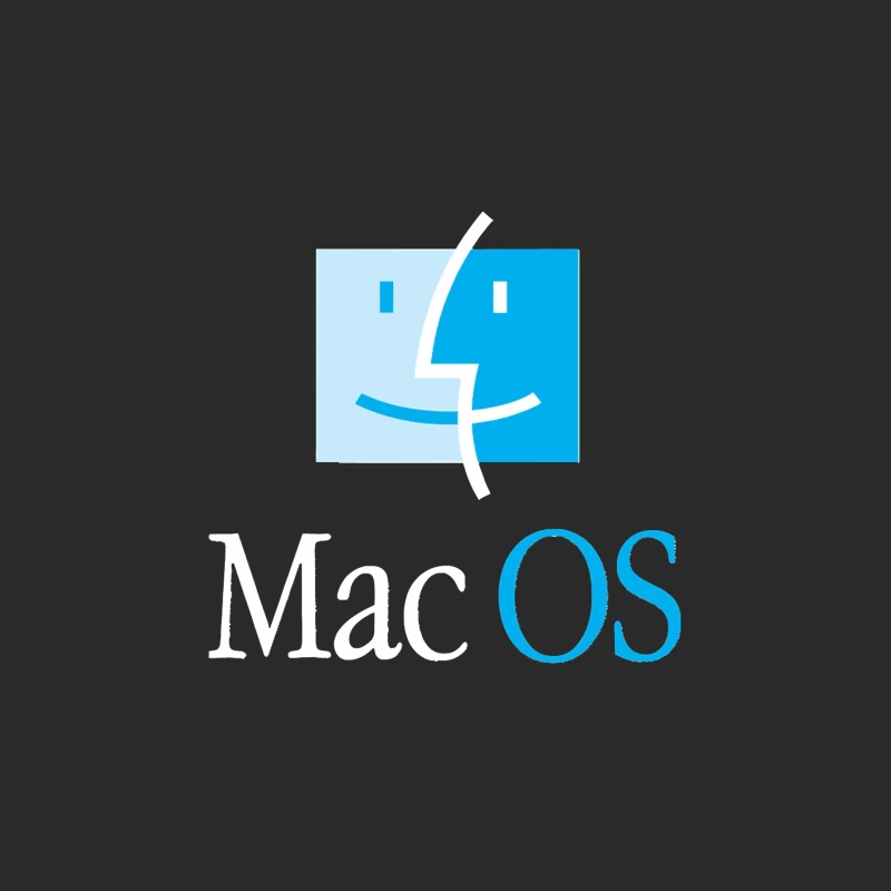 MacOS Operating System Logo in Blue and White Baseball Cap