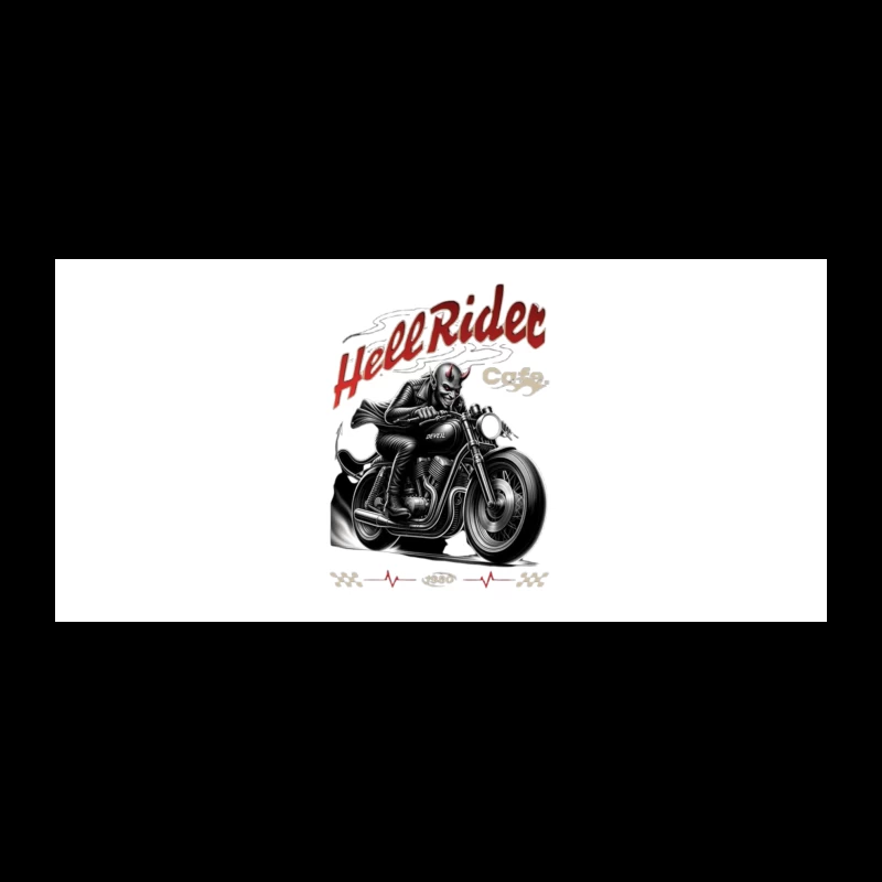 Hell Rider Vintage Cafe Racer Devil Motorcycle Art Coffee Mug