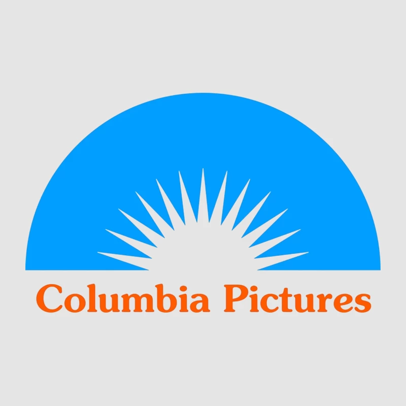 Columbia Pictures Logo: Iconic Sun Design in Blue and Orange Female Pullover Hoodie