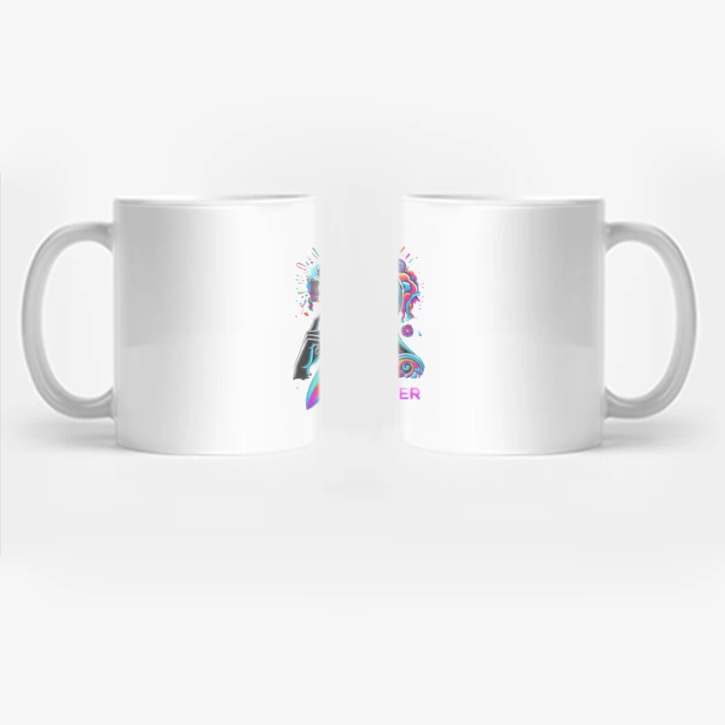 Psychedelic Surfer Brain Wave Art Coffee Mug