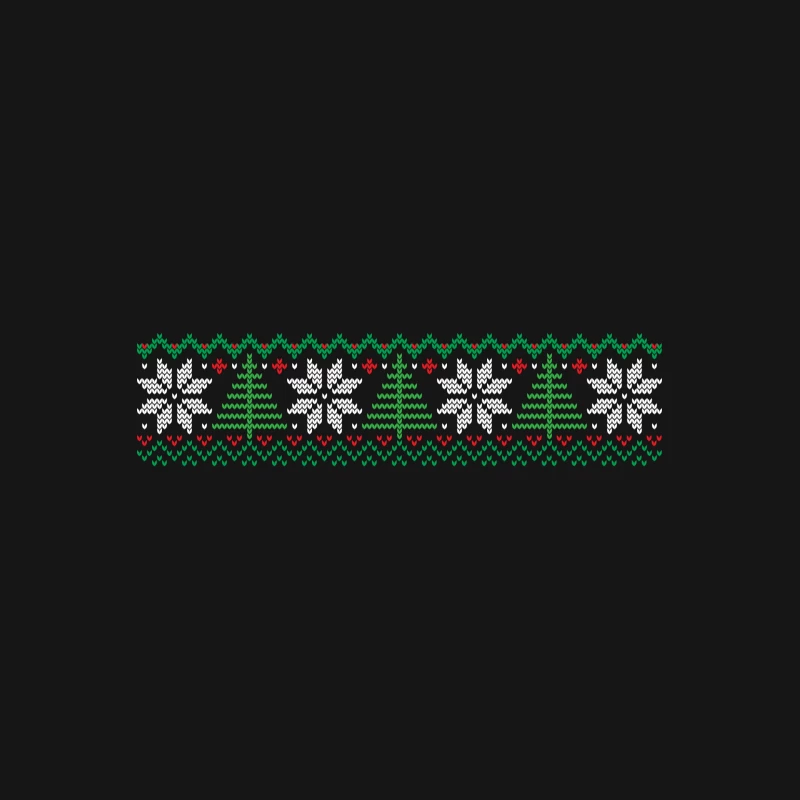 Motif de Noël traditionnel avec sapins et flocons Femme T-Shirt