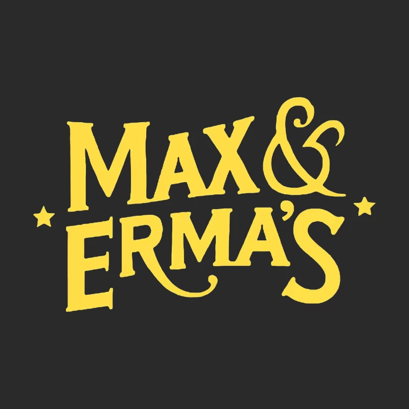 Max & Erma's Yellow Typography Logo Design Baseball Cap