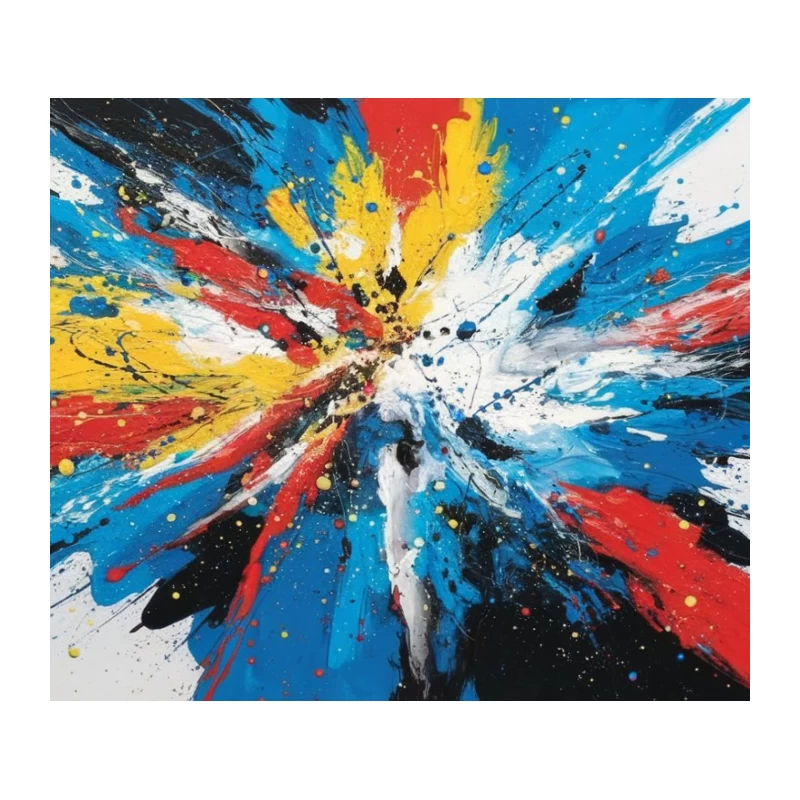 Vibrant Colorful Abstract Explosion Tapestry