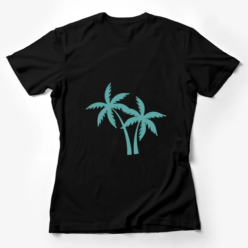 Silhouette de deux palmiers Femme T-Shirt