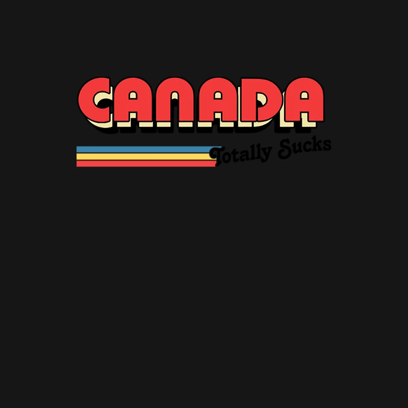 Canada Totally Sucks  Humorous Retro Typography Design Male Long Sleeve T-Shirt