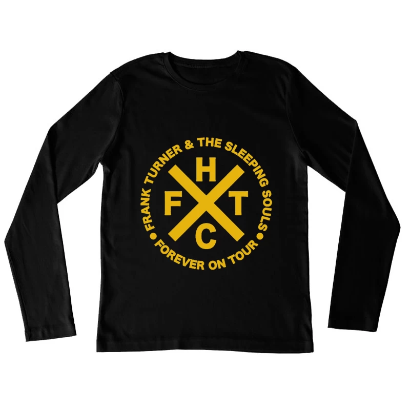 Frank Turner & The Sleeping Souls Band Logo - Forever On Tour Circular Design Female Long Sleeve T-Shirt