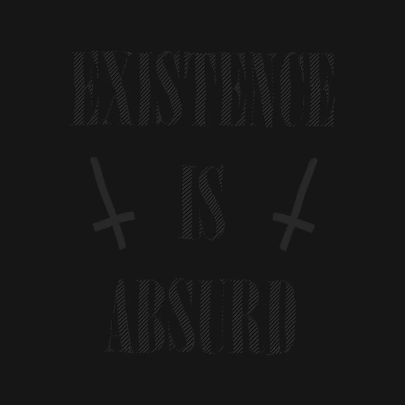 Existence Is Absurd   Original Nihilist Design Mouse Pad